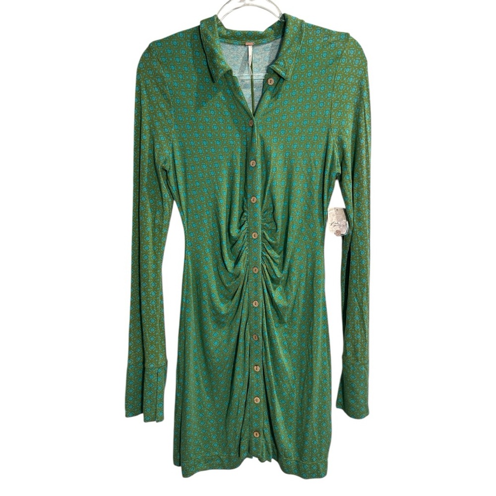 Free People NWT Shayla Ruched Mini Dress - Picture 6 of 11